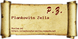 Plankovits Zella névjegykártya